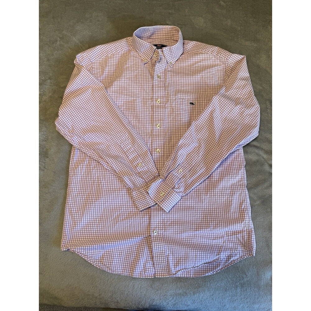 Vineyard Vines Men's Medium Classic Fit Tucker Shirt Pink Checked 134578